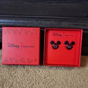 BaubleBar Disney Mickey Mouse Earrings - Black and Red